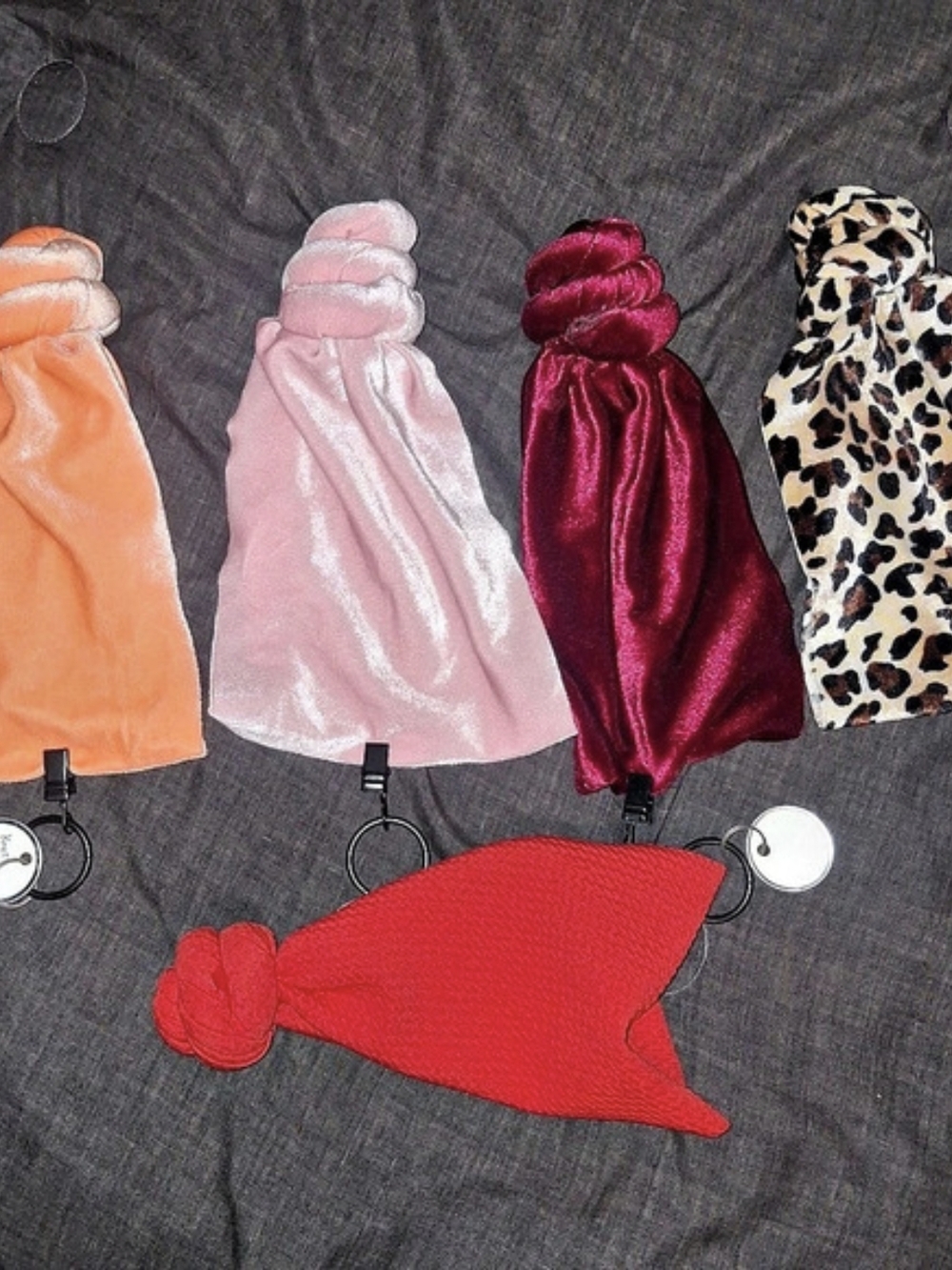 Little Lopers Topknot Headwrap Set Pink & Red